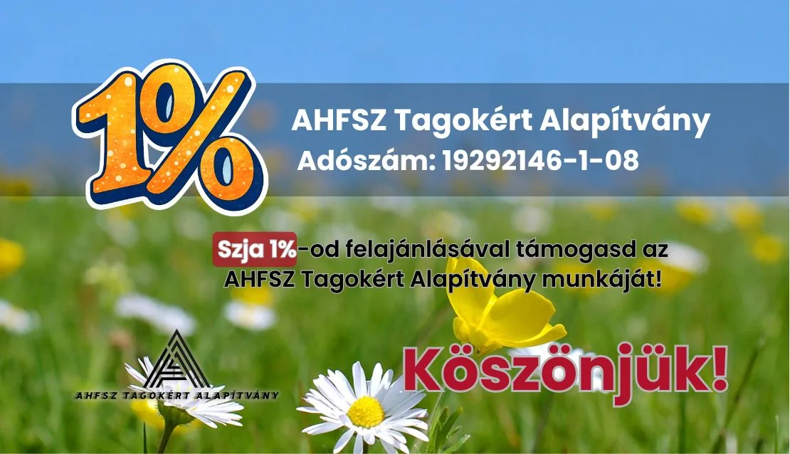 Szja 1%-os webes kártya az alapítványnak, félig átlátszó sávban a névvel és adószámmal